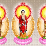 Stock ảnh Phật Tây Phương Tam Thánh 22