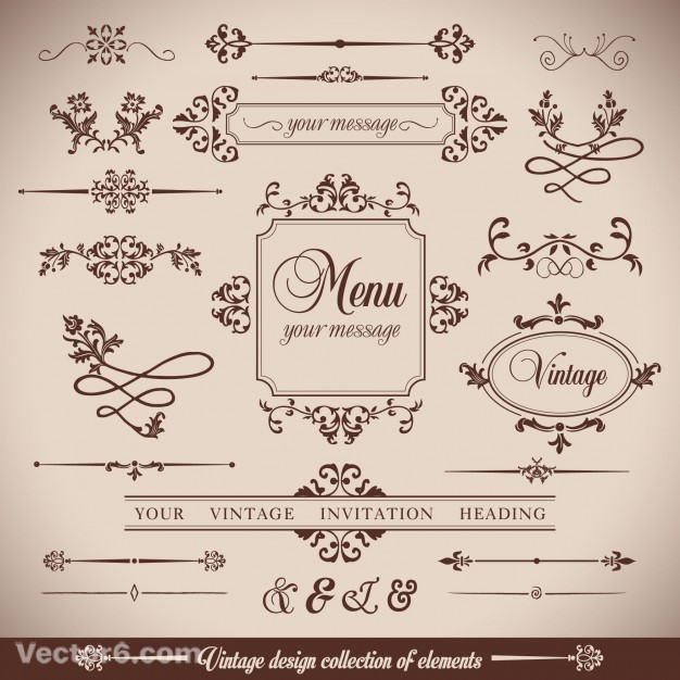 Vector hoa văn trang trí đẹp - Free.Vector6.com