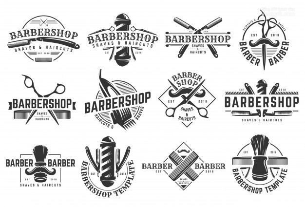 Logo barber shop 3  Thiết kế logo và nhận dạng thương hiệu