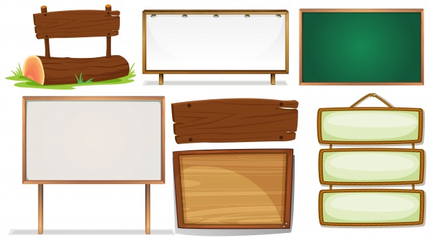 Bộ sưu tập bảng gỗ trang trí vector đa dạng