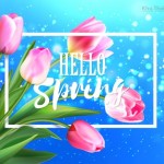 Vector Tulip xin chào mùa xuân #7