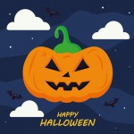 Halloween Vui Vẻ Với Thiết Kế Phim Hoạt Hình Bí Ngô, Chủ Đề Kỳ Nghỉ Và Đáng Sợ Kinh Dị Vector