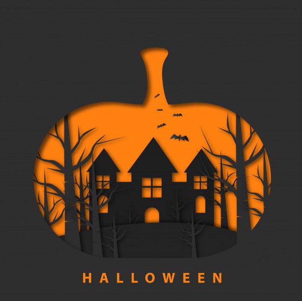 Halloween Vui Vẻ Với Phong Cách Cắt Giấy Vector - Free.Vector6.com