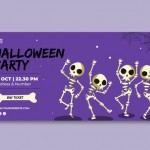 Banner Tiệc Halloween Vector