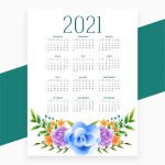 Lịch 2021 Cực Chất, Thiết Kế Tinh Tế Vector 01