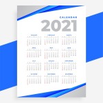 Lịch 2021 Cực Chất, Thiết Kế Tinh Tế Vector 02
