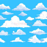 Vector Mây Phong Cách Hoạt Hình