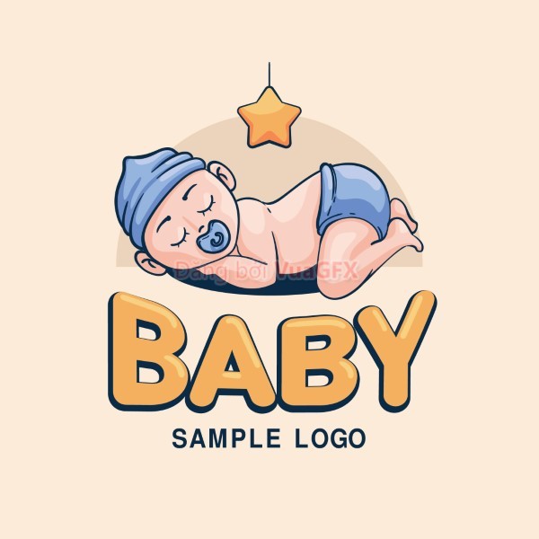 Logo Baby Em Bé Dễ Thương Vector 02 - Free.Vector6.com