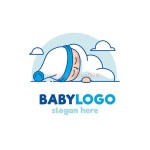 Thiết Kế Logo Baby Ấm Áp Vector