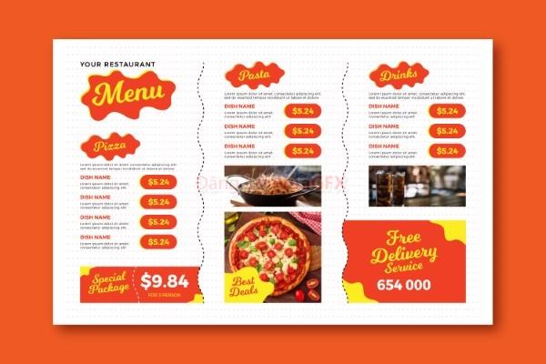 Thiết kế menu quán ăn vặt | ThegioiDoHoa.com