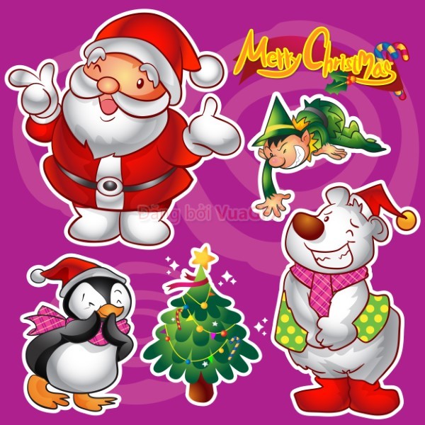 Vectơ miễn phíCartoon Giáng Sinh Dễ Thương Vẽ Tay Sticker Yếu Tố Thiết Kế  Tran hình ảnhĐồ họa id732832640vnlovepikcom