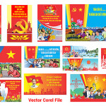 Tổng Hợp Tranh Cổ Động Đại Hội Đảng Cộng Sản Việt Nam Vector Corel