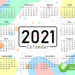 Corel Vector Bộ Lịch 2021 Thiết Kế Nhẹ Nhàng P02